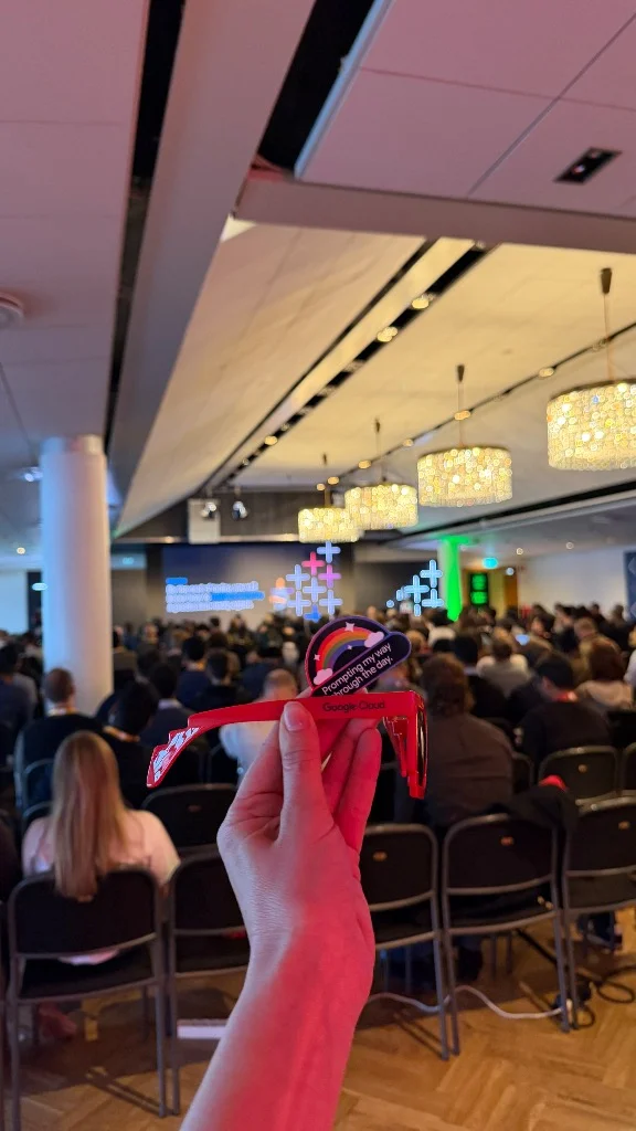 Inside the conference room through Google Cloud Prompting my way through the day sunglasses