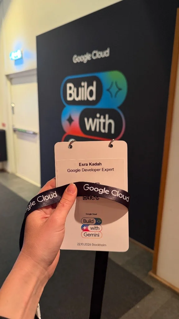 Esra Kadah Google Developer Expert event badge